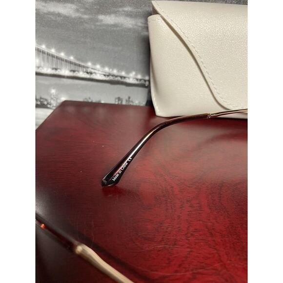 Otra‎ Oma Rectangle by Anthropology Gold / Smoke Colored Sun Glasses main image 6